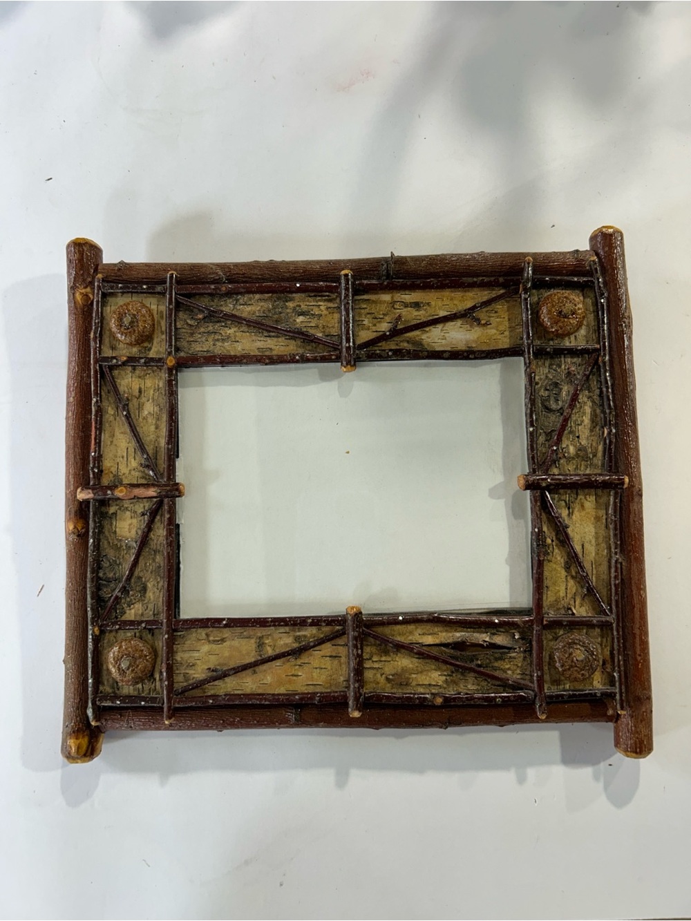 Rustic Handmade Brown & Tan Wood Accent Frame - Home Accents
